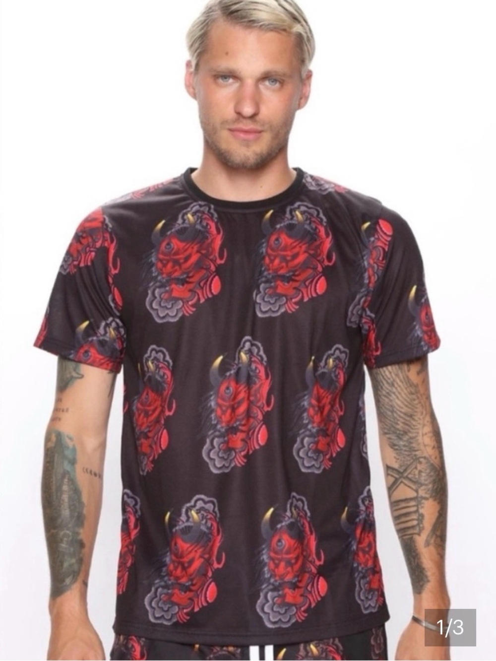 Fashion Nova Man Devil Head Print Tshirt